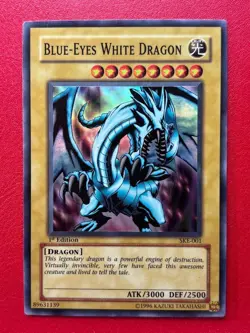 Blue-Eyes White Dragon - SKE-001 - 1st Edition Super Rare - Yu-Gi-Oh Card - MP - Image 1