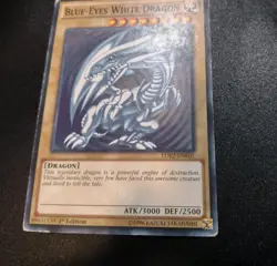 Blue-Eyes White Dragon (Original Art) LDK2-ENK01 1st Edition Yugioh Card HP - Image 4