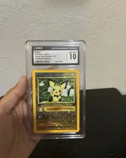 CGC 10 GEM MINT Pichu Black Star Promo 35 Reverse Holo Pokemon 2001 Card - Image 1