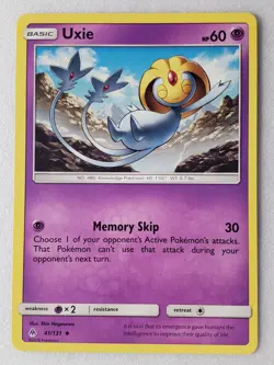 Uxie 41/131 LP / VLP - Forbidden Light Pokemon Card - Shin Nagasawa Art - Image 1