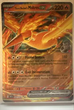 Team Rocket's Moltres ex - (Destined Rivals Stamp) 031/182 Miscellaneous Cards & - Image 1