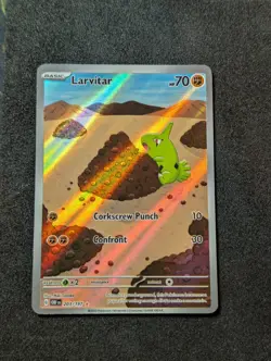 Larvitar Holo Pokemon Card 203/197 Sv03: Obsidian Flames - Image 1