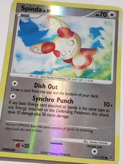 REVERSE HOLO Spinda 111/132 - 2007 Secret Wonders Pokemon Card Atsuko Nishida - Image 2