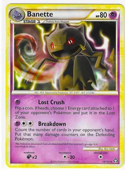 BANETTE 14/102 HGSS Triumphant RARE Pokemon Card NM-MT - Image 1