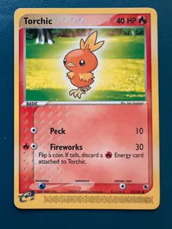Ruby and Sapphire Torchic - Common/Uncommon Pokemon Card - NM - Image 1