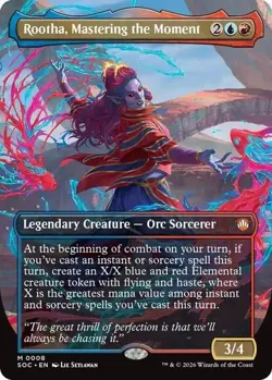 MTG Secrets of Strixhaven Commander Rootha, Mastering the Moment Borderless 0008 - Image 1