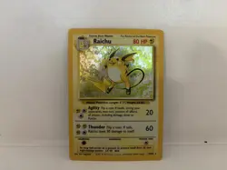 Raichu 14/102 Base Set Holo Rare 80 HP Agility Thunder Pokemon TCG English WOTC - Image 1