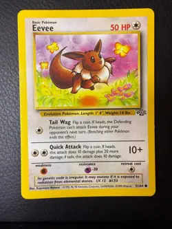 LP Unlimited Jungle Eevee 51/64 Common Pokemon - Image 1