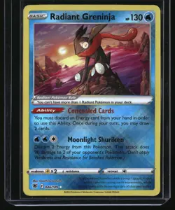 Pokemon Astral Radiance Radiant Greninja NM 46/189 - Image 1