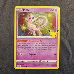 Mew 011/025 Holo Rare Celebrations Pokemon 25th Anniversary 2021 Stamped MP - Image 1