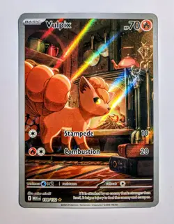 Vulpix 138/132 Me01: Pokemon TCG Mega Evolution Illustration Rare IR Holo- NM - Image 1