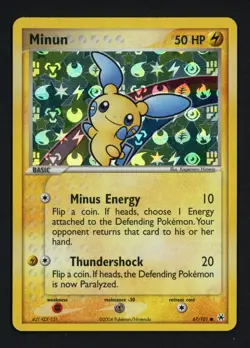 Minun 67/101 Reverse Hidden Legends Holofoil Common Pokemon TCG - Image 1