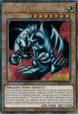 Lightly Played, English Yu Gi Oh Blue-Eyes Toon Dragon - RA05-EN003 - Starlight - Image 1