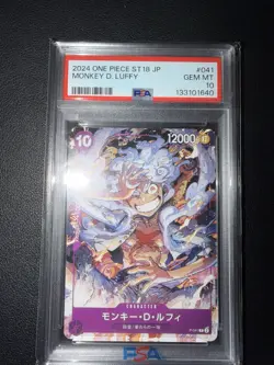 PSA 10 One Piece Monkey D. Luffy ST18 JPN P-041 - Image 1