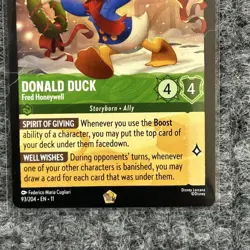 Disney Lorcana Winterspell Donald Duck Fred Honeywell 93/204 Legendary NM - Image 4
