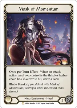 Flesh and Blood FAB Mask of Momentum NM 1st EditionNormal History Pack Volume 1 - Image 1