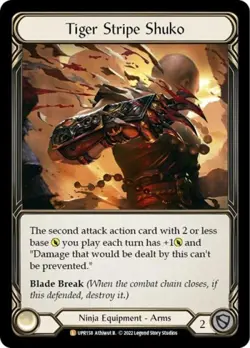Flesh and Blood FAB Tiger Stripe Shuko NM 1st EditionCold Foil Uprising - Image 1