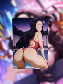 Nezuko Kamado Demon Slayer Anime Waifu Sexy Goddess Doujin Lewd Hentai Card - Image 1