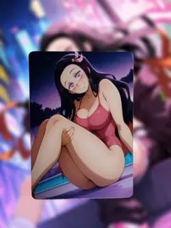 Nezuko Kamado Demon Slayer Anime Waifu Sexy Goddess Doujin Lewd Hentai Card - Image 1