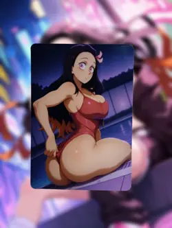 Nezuko Kamado Demon Slayer Anime Waifu Sexy Goddess Doujin Lewd Hentai Card - Image 1