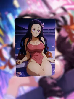 Nezuko Kamado Demon Slayer Anime Waifu Sexy Goddess Doujin Lewd Hentai Card - Image 1
