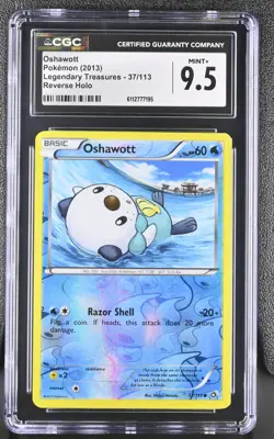 CGC 9.5 - Oshawott [Reverse Holo] #37 Pokemon Legendary Treasures - Image 1