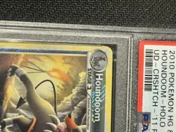 Pokemon 2010 Undaunted Houndoom 5/90 cross hatch Holo Rare LOW POP PSA 10 - Image 3