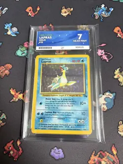 Pokemon 1999 Fossil Lapras Holo #10 Ace 7 Near Mint - Image 1