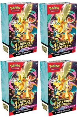 4x Pokemon TCG: Mega Evolution Ascended Heroes Booster Bundles (6 packs) - Image 1