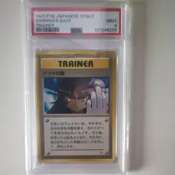 Pokemon Sabrina's Gaze Trainer Challenge from the Darkness PSA 9 Japanese 1999 - Image 1