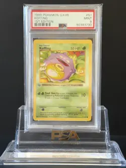 Pokemon TCG Koffing Base Set 51/102 Regular 1st Edition PSA 9 - Image 1