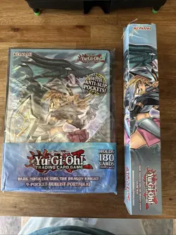 YUGIOH - OFFICIAL DARK MAGICIAN GIRL KNIGHT 9-POCKET DUELIST PORTFOLIO + PLAYMAT - Image 1