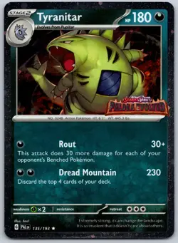 Tyranitar (Paldea Evolved Stamp) Promo Miscellaneous Cards & Products 135/193 NM - Image 1