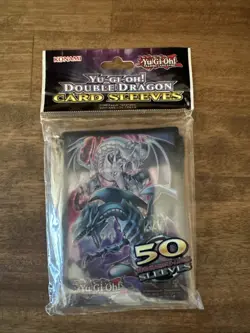 KONAMI Yugioh DOUBLE DRAGON 50ct Card Sleeves Deck Protectors BLUE+AZURE EYES - Image 1