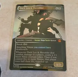 Dark Leo & Shredder Borderless FOIL Teenage Mutant Ninja Turtles MTG MINT🔥 - Image 1