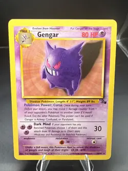 Pokemon TCG - Gengar 20/62 Fossil Vintage Regular Rare WOTC - Image 1