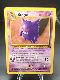 Pokemon TCG - Gengar 20/62 Fossil Vintage Regular Rare WOTC - Image 2