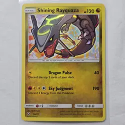 Pokemon TCG Rayquaza Holo Rare Card Shining Legends 56/73 Near Mint Condition - Image 1
