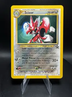 1999 Pokemon Wizards Black Star Promos Scizor #33 LP-/MP - Image 1