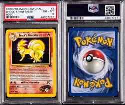 2000 Pokemon Brock's Ninetales 3/132 Gym Challenge Holo Rare PSA 8 70 HP - Image 3