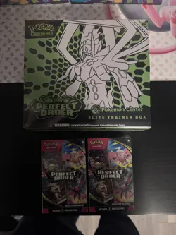 Pokemon TCG Perfect Order Pokemon Center ETB + 2 Booster Bundles Factory Sealed - Image 1