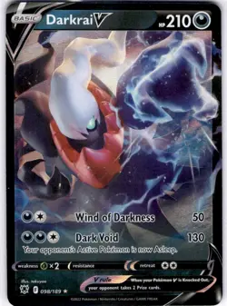 DARKRAI V 098/189 HOLO V RARE ASTRAL RADIANCE POKEMON HOLO NM - Image 1