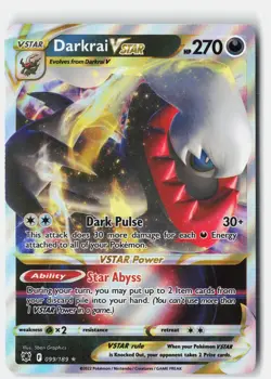 DARKRAI VSTAR 099/189 HOLO VSTAR RARE ASTRAL RADIANCE POKEMON NM - Image 1