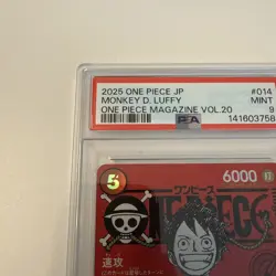 PSA 9 Monkey D Luffy ST21-014 One Piece Magazine Vol. 20 Promo SR Japanese MINT - Image 3
