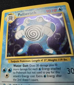 Poliwrath 013/102 Base Set Holo Rare Pokemon Card WOTC TCG - NM - Image 4