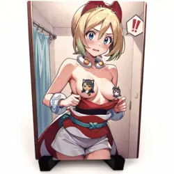 PokeGirl Irida Sexy Hot Anime Waifu Girl Doujin Lewd Goddess Story Holo Art Card - Image 1
