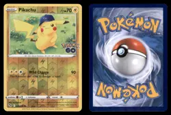 Pikachu 028/078 Holo Rare Pokemon GO Pokemon TCG Reverse Holo NM - Image 3