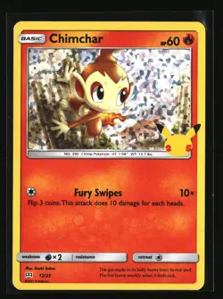 Pokemon CHIMCHAR 12/25 Holo (McDonald's 25th Anniversary Promos) NM/Near Mint - Image 1