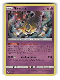 Giratina 97/214 Holo Rare Lost Thunder Pokemon Holo Near Mint - Image 1