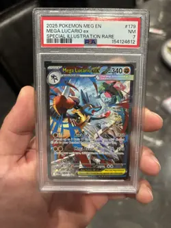 Pokemon Mega Lucario EX Special Illustration Rare Me01 179/132 Holo PSA 7 - Image 1